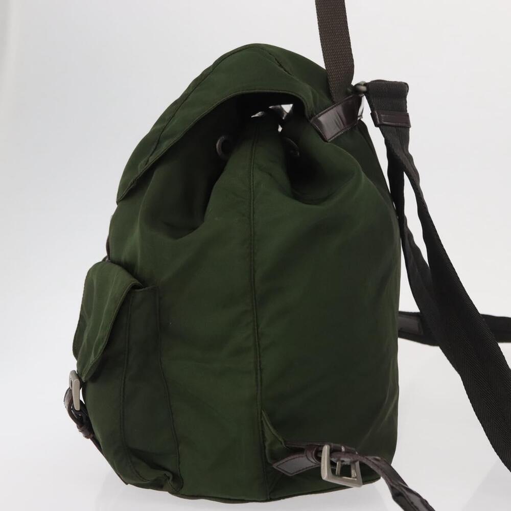 PRADA Backpack Nylon Khaki Silver Auth ti3500 - Picture 3 of 16